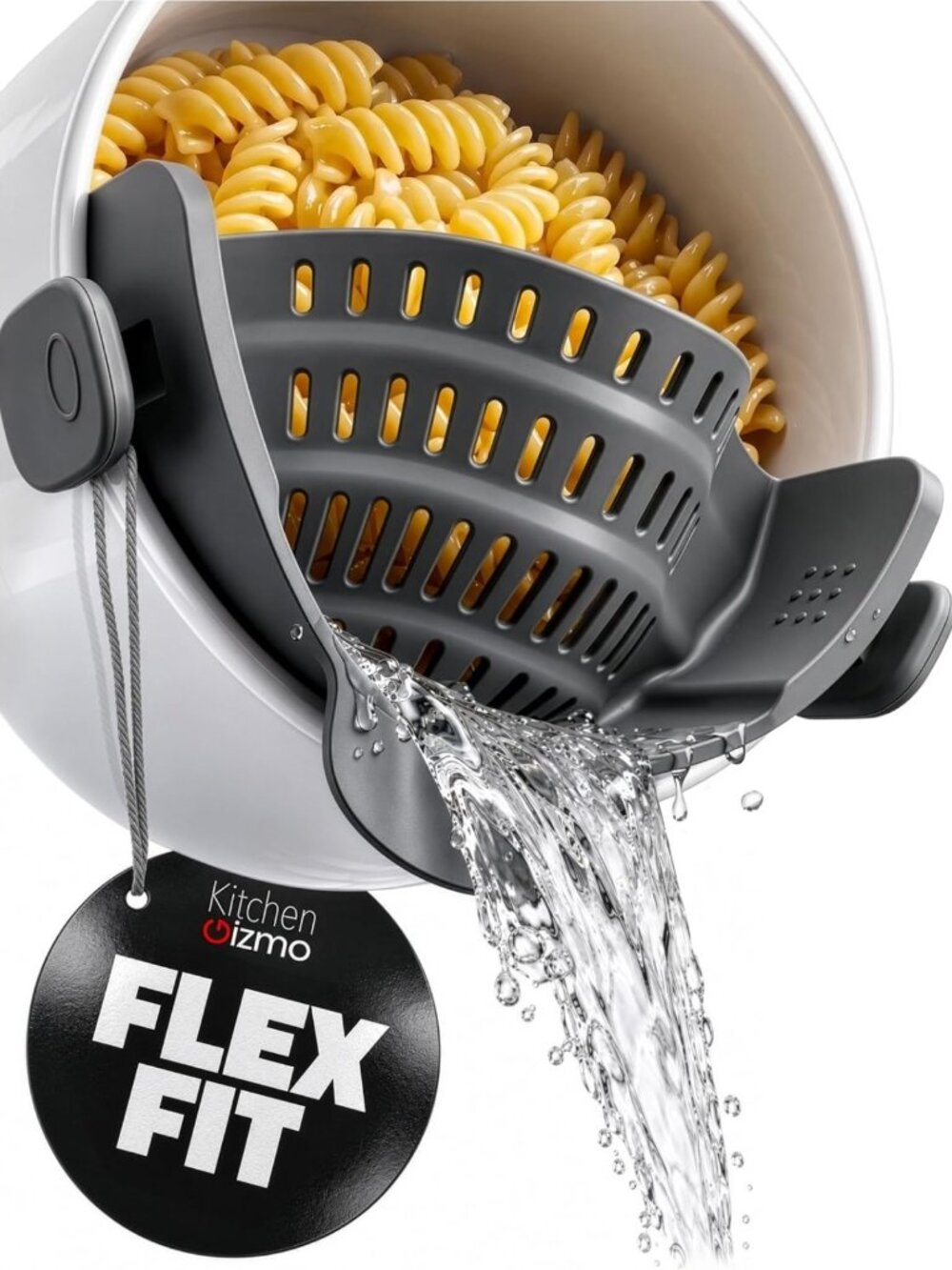 Silicone Clip-On Pasta Strainer & Colander - Heat Resistant Kitchen Gadget
